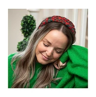 Headbands of Hope Blushing Braid Headband - Red + Green Plaid