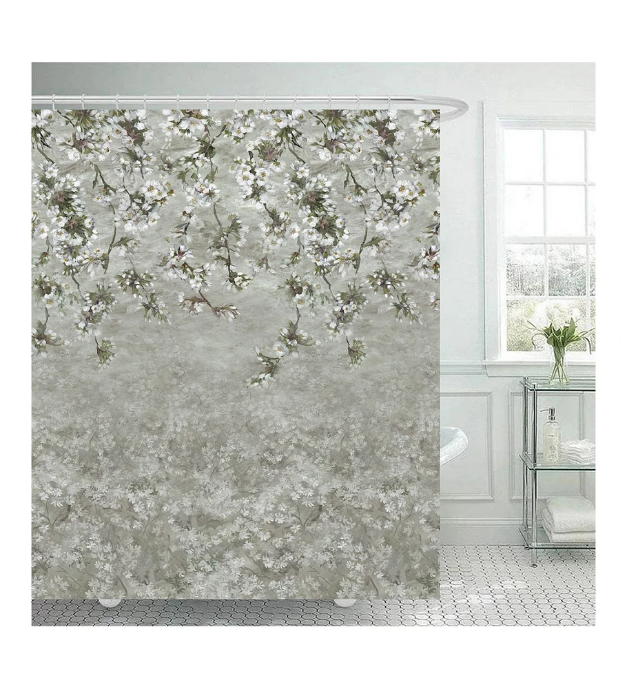 Designers Guild Assam Blossom Dove Shower Curtain, 72''x72''