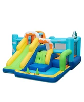 Costway 7-in-1 Kids Inflatable Bounce Castle Multi-Play Jumping House Blower Excluded