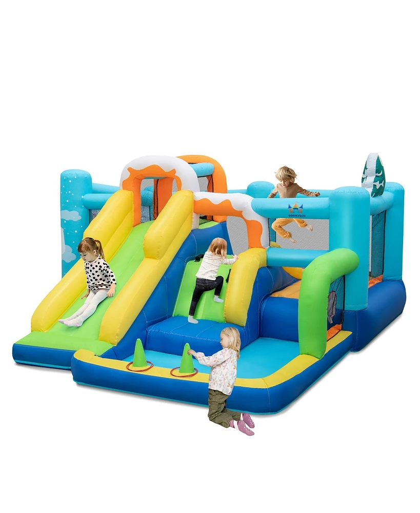 Costway 7-in-1 Kids Inflatable Bounce Castle Multi-Play Jumping House Blower Excluded