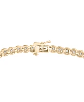 Diamond Swirl Link Tennis Bracelet (3 ct. t.w) in 10k Gold, Exclusively at Macy's