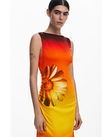 Desigual Women's Ombre asymmetrical dress