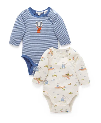 Purebaby Baby Boys Bodysuit 2 Pack