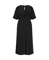 City Chic Plus Ines Puff Dress