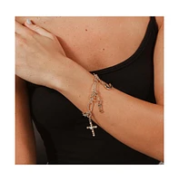 Sterling Forever Fianna Mixed Chain Link Bracelet