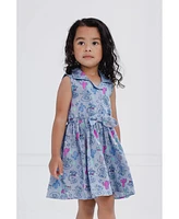 Disney Minnie Mouse Mickey Daisy Lilo & Stitch Princess Belle Ariel Girls Chambray Skater Dress Toddler to Big Kid