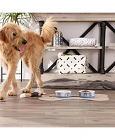 Bone Dry Marble Pet Bowl Set/2