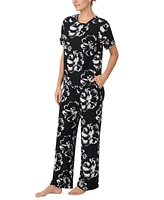 Sanctuary Women's 2-Pc. Knit Jersey Short-Sleeve Long Pajama Set