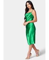 Bebe Women's Satin Midi Slip Dress