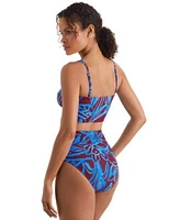 Mimi Flamingo Womens Printed Convertible Tankini Top Morgan High Waist Bikini Bottoms