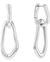Calvin Klein Silver-Tone Ck Statement Links Drop Earrings