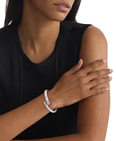 Calvin Klein Silver-Tone Ck Spiral Hinge Bracelet