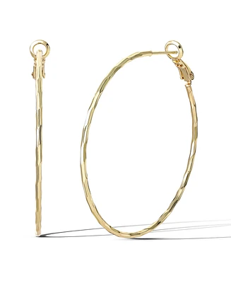 Jessica Simpson Fashion 48.2MM Omega Hoop Earrings - Gold-Tone Finish