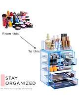 Sorbus Clear Cosmetic Makeup Organizer Case & Display - Spacious Design - Great for Dresser, Bathroom, Vanity & Countertop