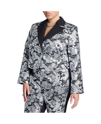 Eloquii Women's Plus Brocade Blazer