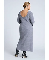 Eloquii Plus Size Slubby Sweater Dress