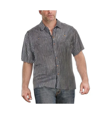 KingSize Big & Tall Striped Short-Sleeve Sport Shirt