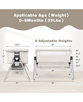 Gouun Portable Bedside Bassinet - Adjustable Height & Angle