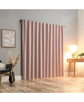 Sun Zero Aria Magnetic Closure Theater Grade 100% Blackout Back Tab Curtain Panel Pair