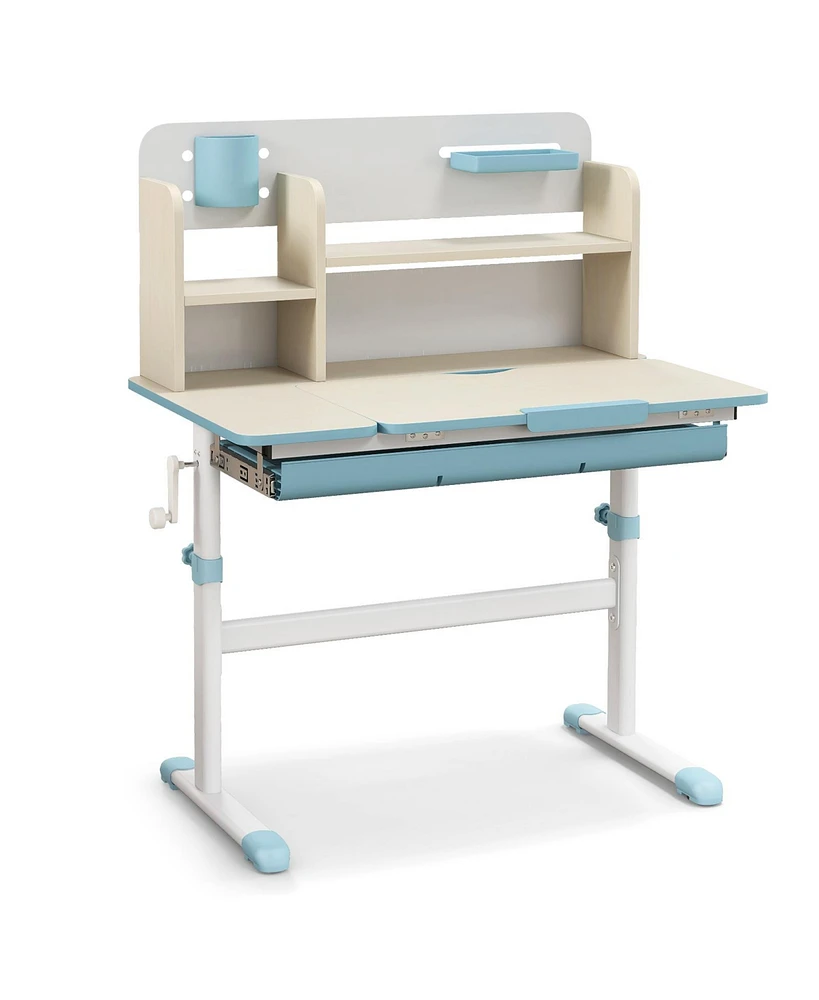 Gouun Height Adjustable Kids Study Desk with Tilt Desktop for 3-12 Years Old