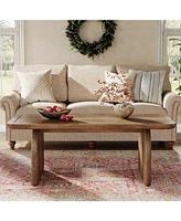 Tribesigns Rectangle Coffee Table, 47-Inch Wood Rectangular Living Room Table, Farmhouse Accent Center Table Low Cocktail Tea Table with Sturdy Base &