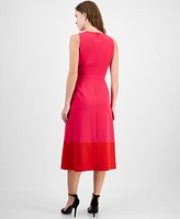 Anne Klein Women's Colorblocked Midi Dress