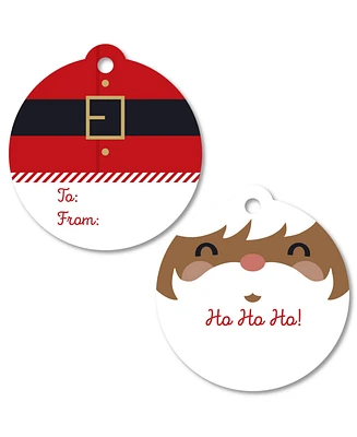 Big Dot of Happiness Jolly Santa Claus - Christmas Party Favor Gift Tags (Set of 20)