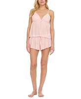 Flora by Floral Nikrooz Women's Cali Pleated Cami & Short Sleep Set