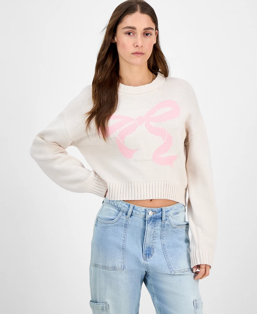 Freshman Juniors' Bow Sweater