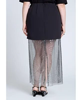 Eloquii Plus Sparkly Twofer Skirt