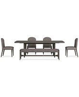 Griffith 6 Pc. Rectangular Dining Set (Table, 4 Side Chairs & Bench), Created for Macy's