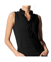 G Lifestyle Clothing Women's Sleeveless Double Ruffle Top