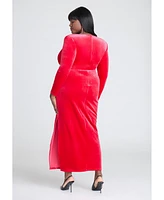 Eloquii Plus Velvet Tie Waist Gown