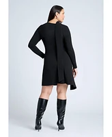 Eloquii Plus Scarf Neck Jersey Mini Dress