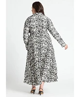 Eloquii Plus Pleated Skirt Fit And Flare Dress
