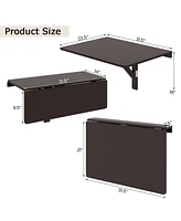 Gouun 31.5 x 23.5 Inch Wall Mounted Folding Table for Small Spaces