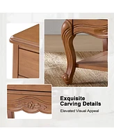 Hulala Home Penny Traditional Nightstand with Solid Wood Legs