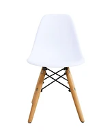 Gouun Kid's Modern Dining Table Set with 2 Armless Chairs