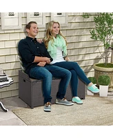 Gouun 45 Gallon Outdoor Storage Bench with Zippered Liner