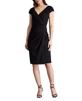 Tadashi Shoji Seton Pleated Drape Cocktail Dress