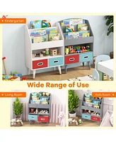 Gouun Kids Bookshelf with Open Compartment for Toddlers 3+ Years Old