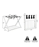 Gouun Set of 2 Folding Metal Luggage Rack Suitcase