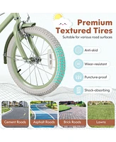Costway 16" Kids Bike with Adjustable Saddle Handlebar Removable Training Wheels Handbrake