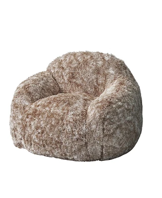 gaomon Faux Fur Bean Bag Chair for Adults, Soft Plush Couch with Armrests, Fluffy Lazy Sofa Living Room & Reading