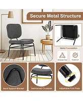 Gouun Upholstered Accent Chair Sherpa Reading Chair with Sponge Padding
