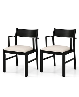 Gouun Dining Chair with Contoured Backrest and Padded Seat Set of 2