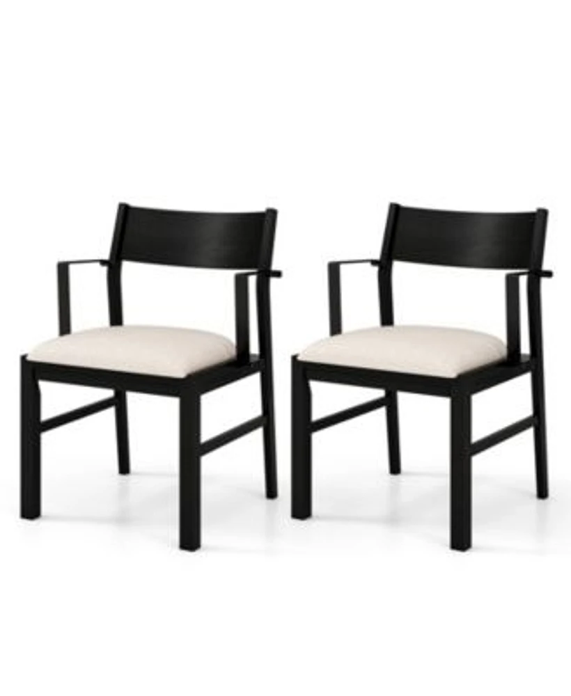 Gouun Dining Chair with Contoured Backrest Padded Seat Set of 2