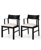 Gouun Dining Chair with Contoured Backrest Padded Seat Set of 2