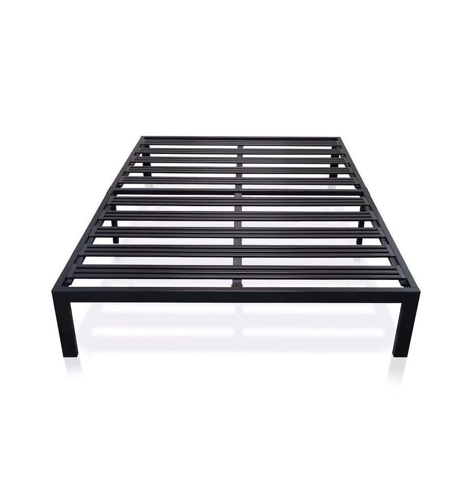 Slickblue California King Metal Platform Bed Frame with Heavy-Duty Slats for Strong Support