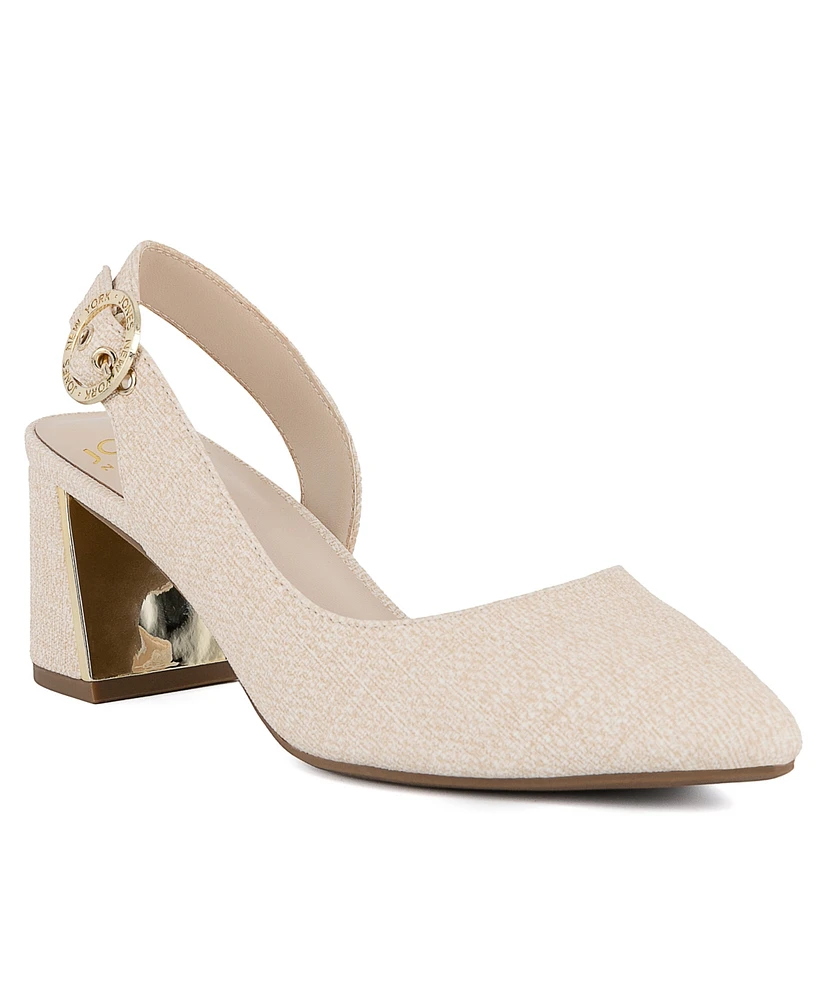 Jones New York Women's Candree Pointed Toe Block Heel Slingback Pumps